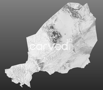 Niger topographical 3D STL High Quality HD model