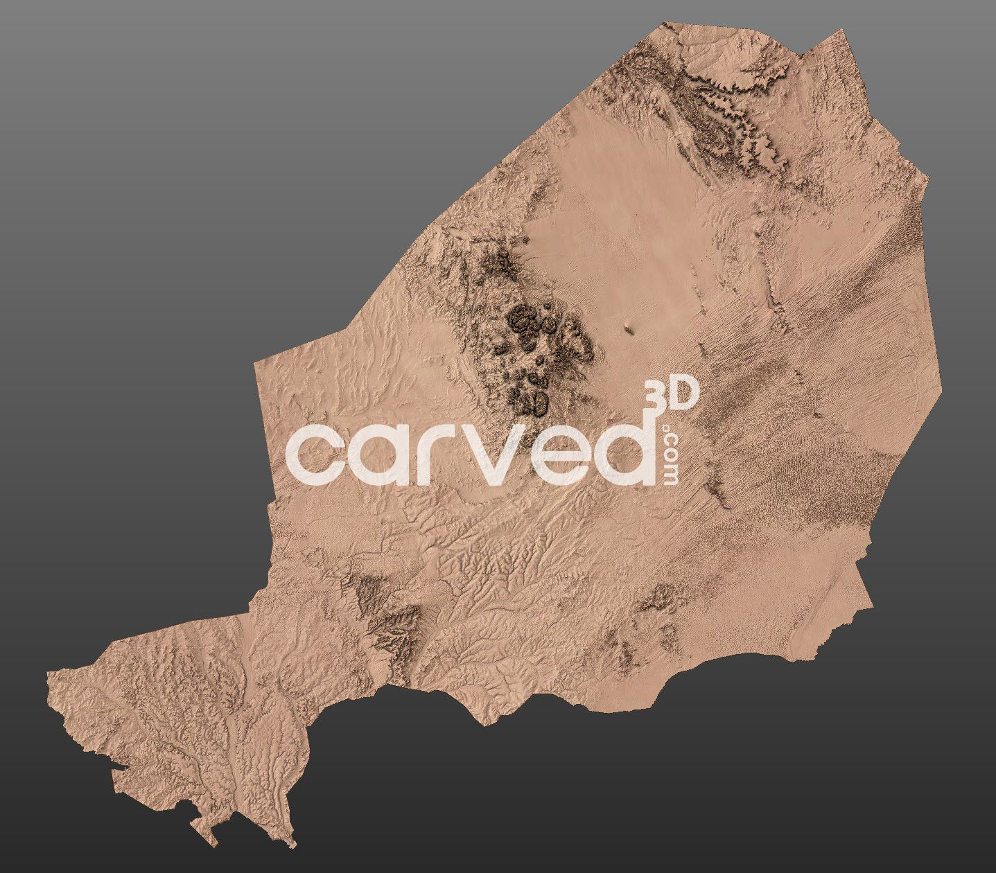 Niger topographical 3D STL High Quality HD model