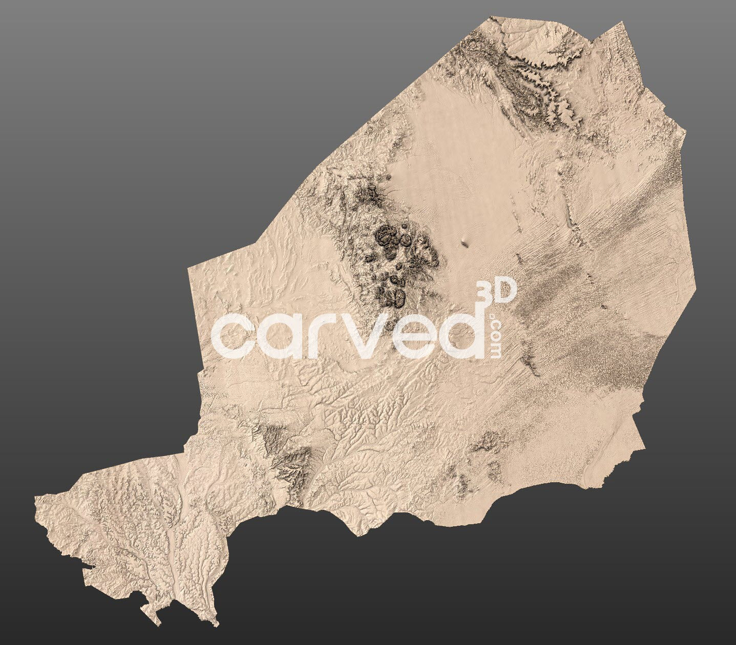 Niger topographical 3D STL High Quality HD model