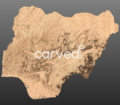 Nigeria topographical 3D STL High Quality HD model