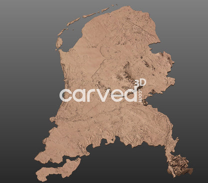 Netherlands topographical 3D STL High Quality HD model