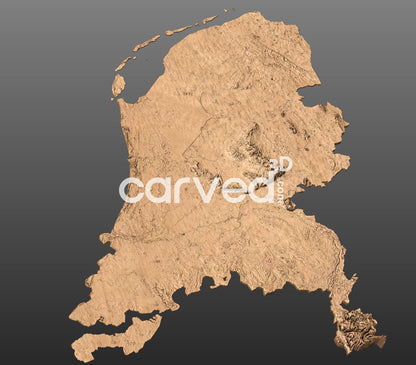 Netherlands topographical 3D STL High Quality HD model