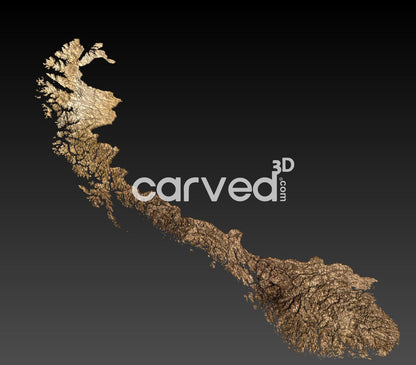 Norway topographical 3D STL High Quality HD model