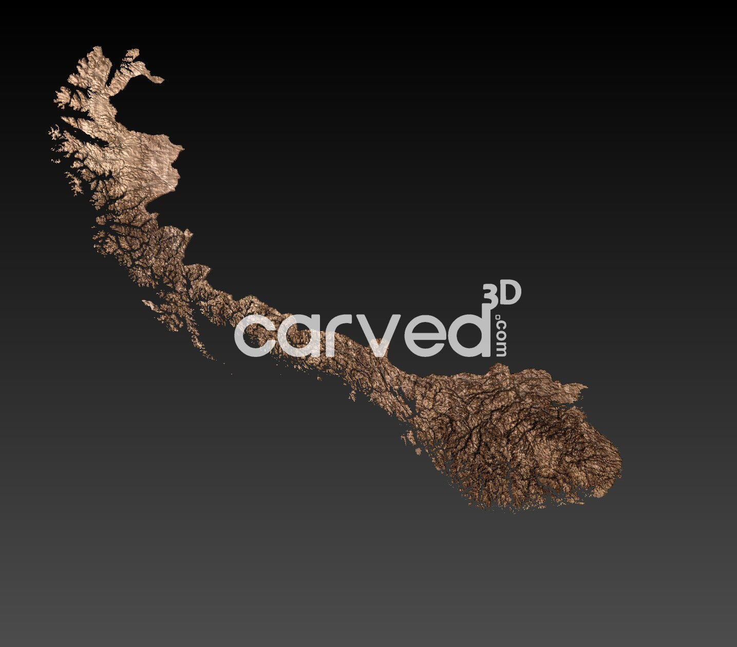 Norway topographical 3D STL High Quality HD model