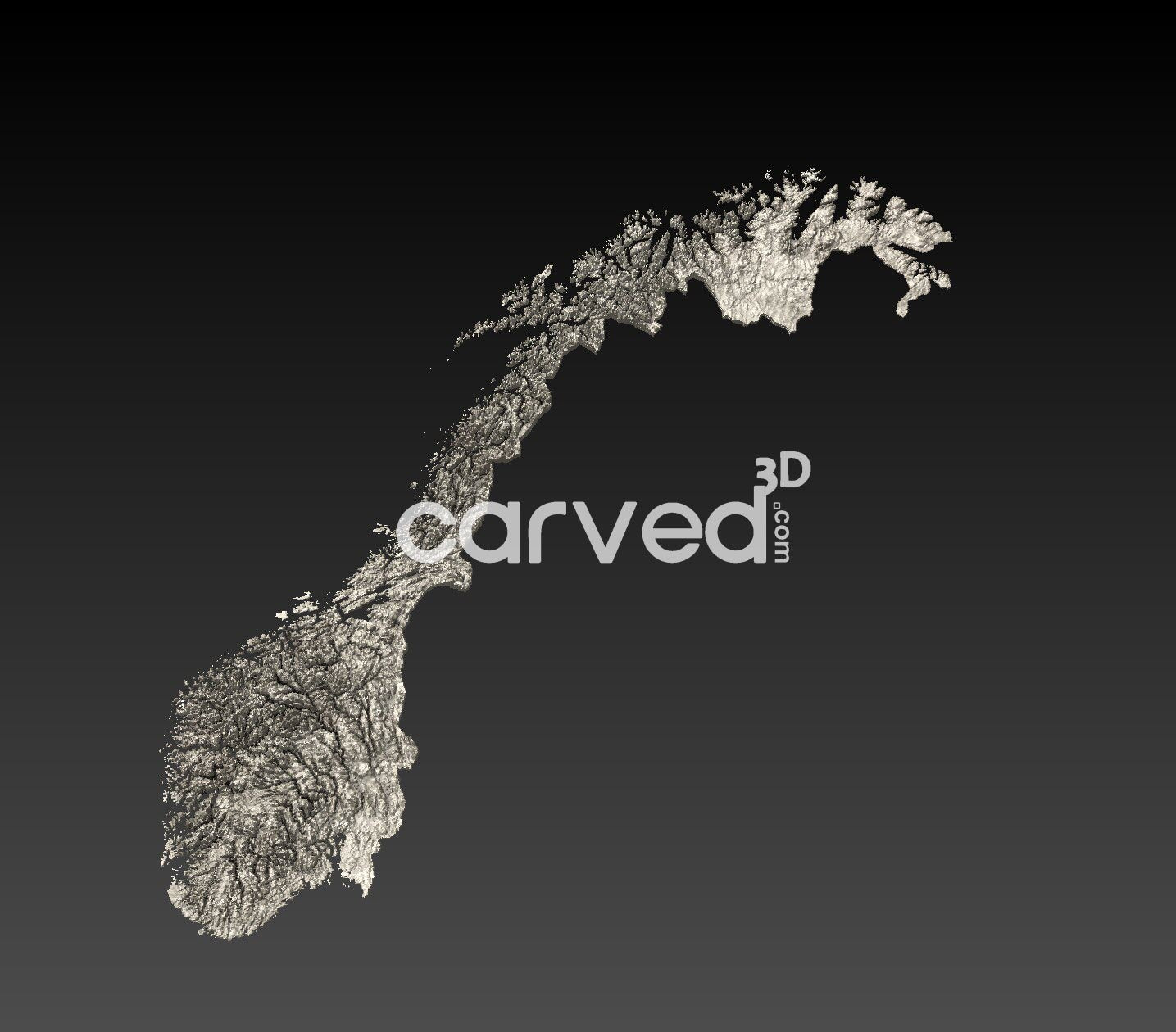 Norway topographical 3D STL High Quality HD model