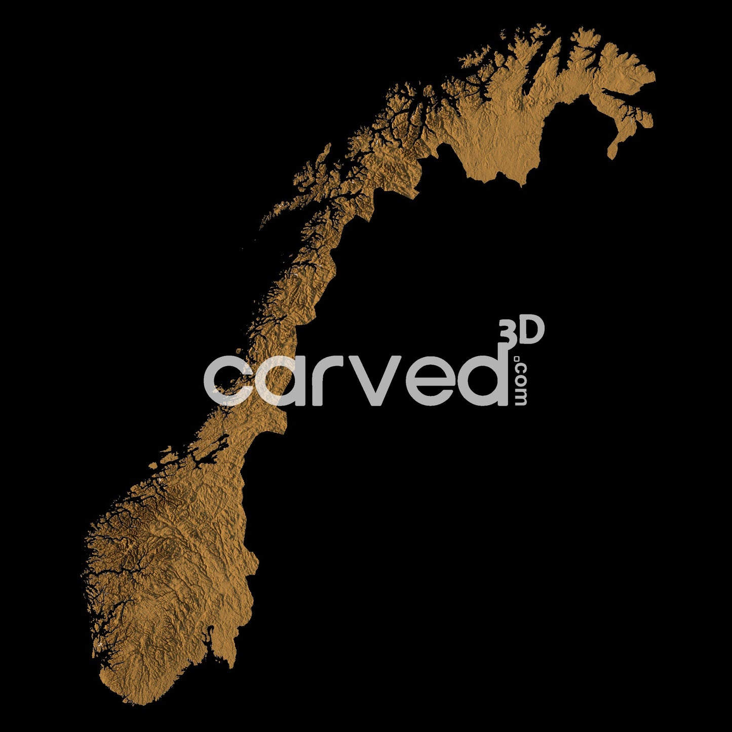 Norway topographical 3D STL High Quality HD model