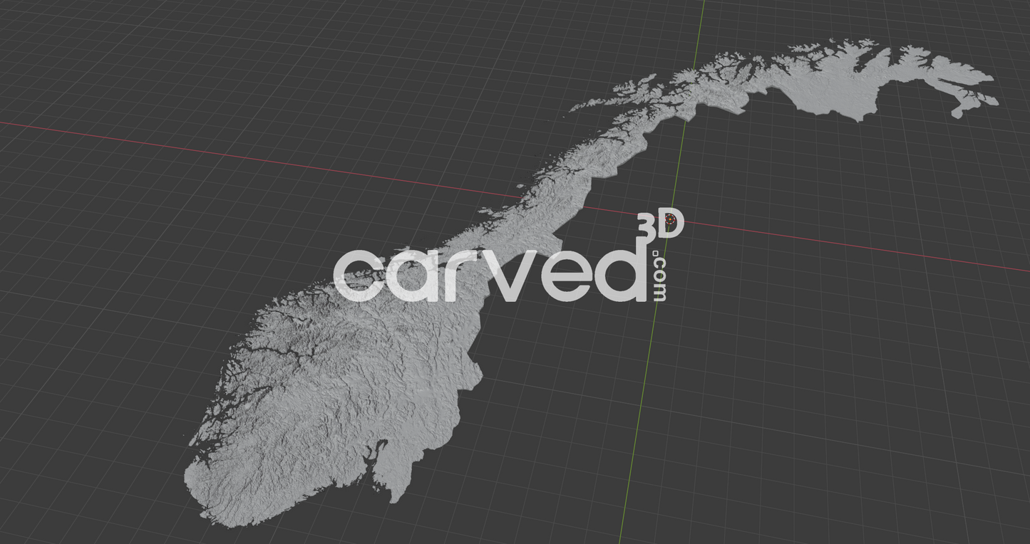 Norway topographical 3D STL High Quality HD model