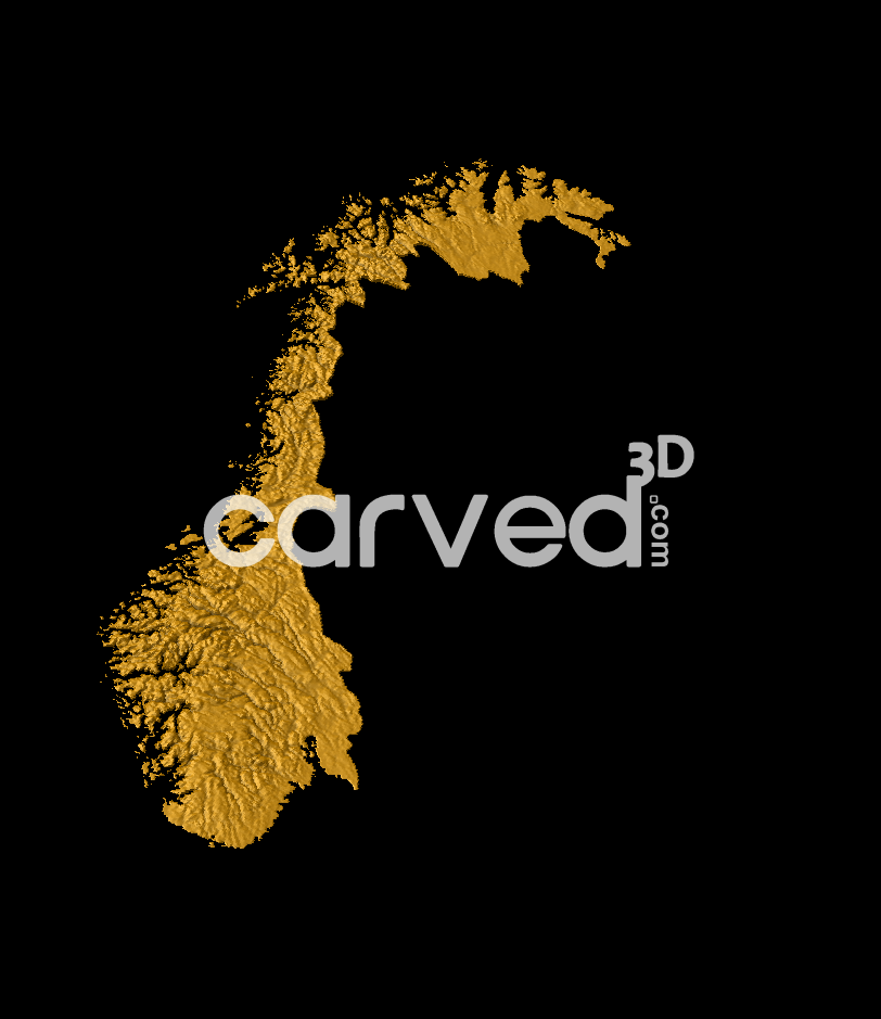 Norway topographical 3D STL High Quality HD model