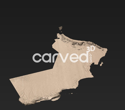 Oman topographical 3D STL High Quality HD model