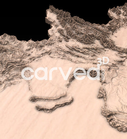 Pakistan | CNC Topographical 3D model High Quality HD STL