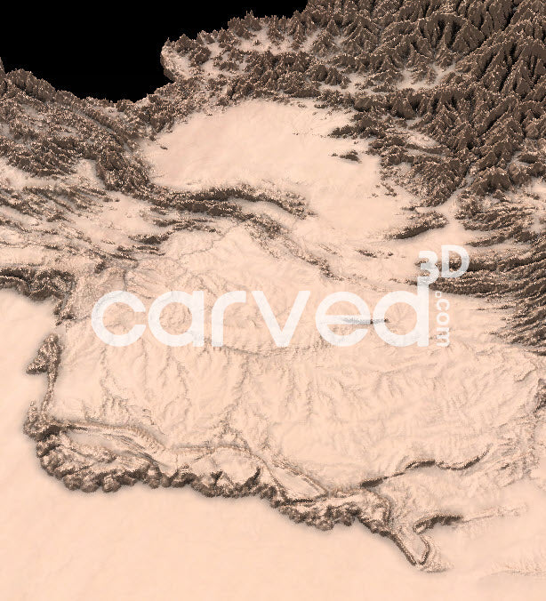 Pakistan | CNC Topographical 3D model High Quality HD STL