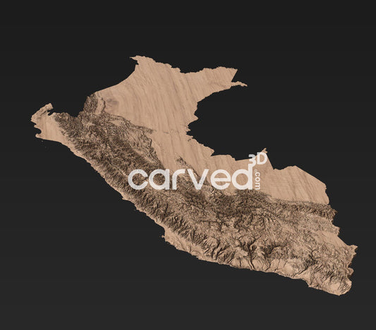 Peru | CNC topographical 3D STL High Quality HD model