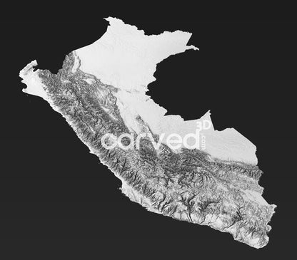 Peru | CNC topographical 3D STL High Quality HD model