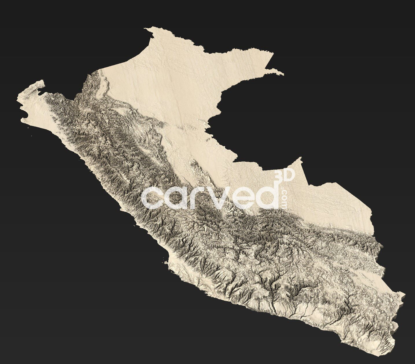 Peru | CNC topographical 3D STL High Quality HD model