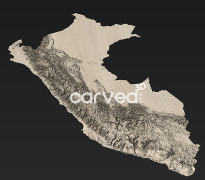 Peru | CNC topographical 3D STL High Quality HD model