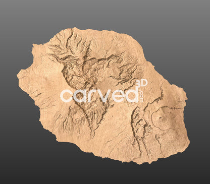 Reunion topographical 3D STL High Quality HD model