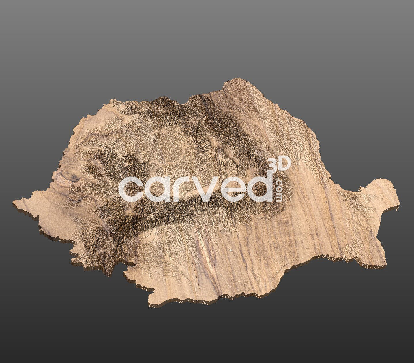 Romania topographical 3D STL High Quality HD model