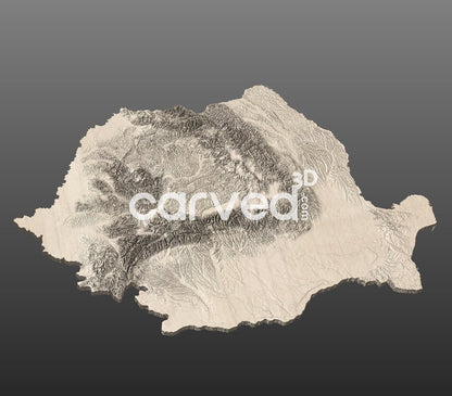 Romania topographical 3D STL High Quality HD model