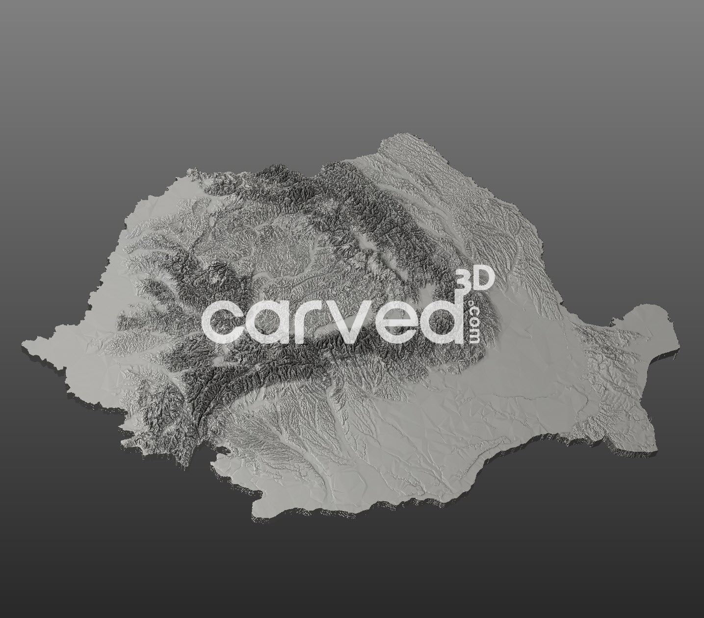 Romania topographical 3D STL High Quality HD model