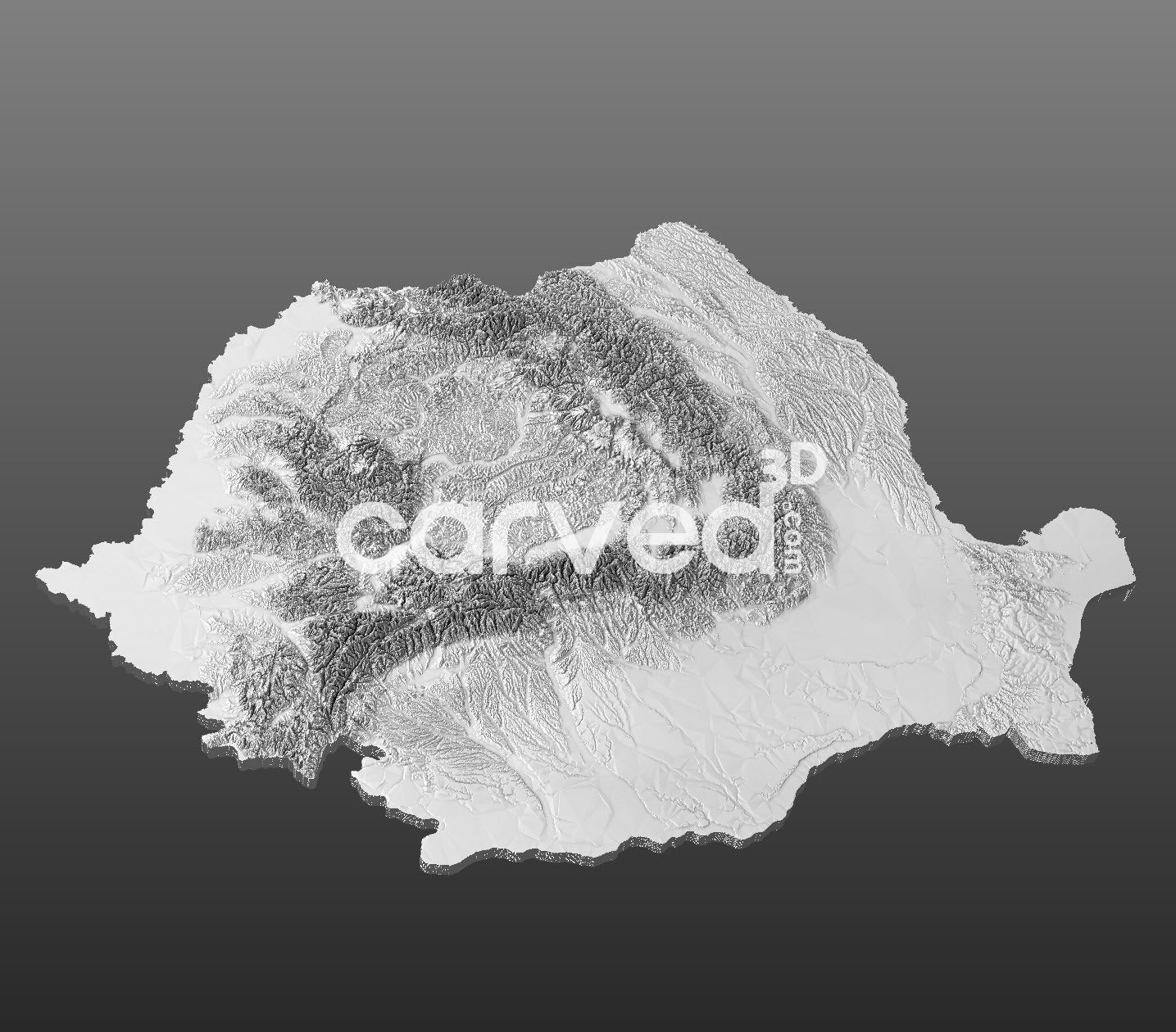 Romania topographical 3D STL High Quality HD model