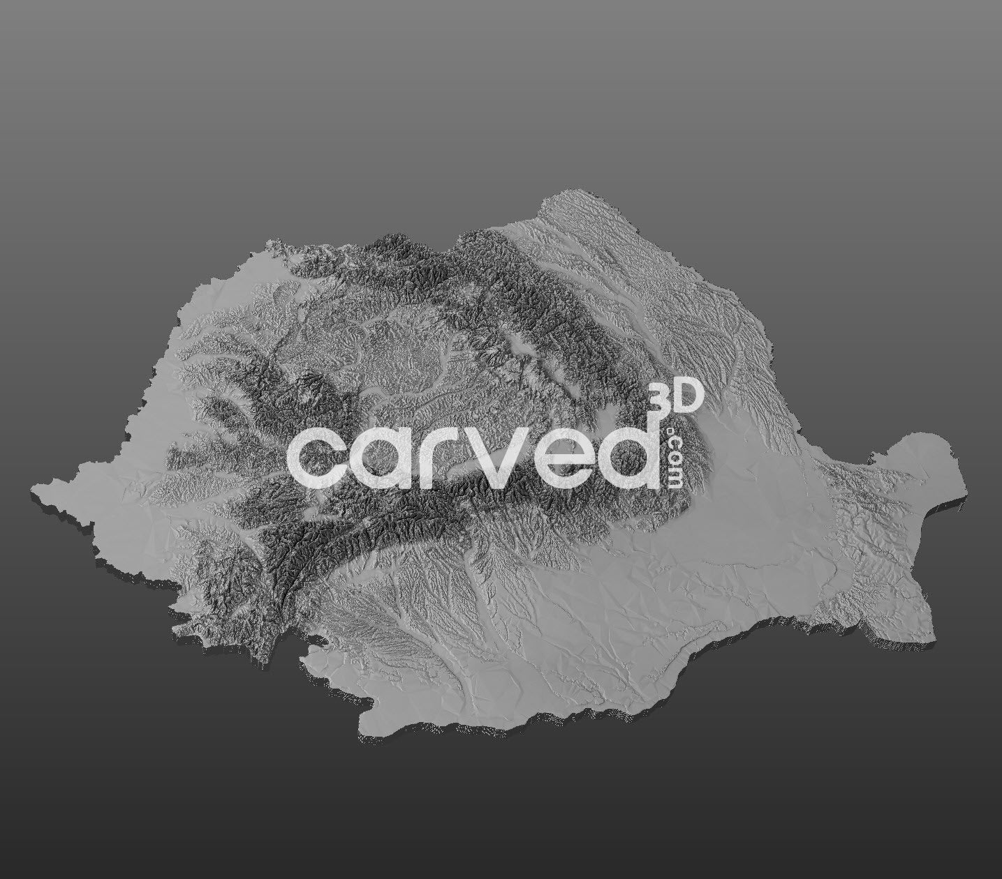 Romania topographical 3D STL High Quality HD model