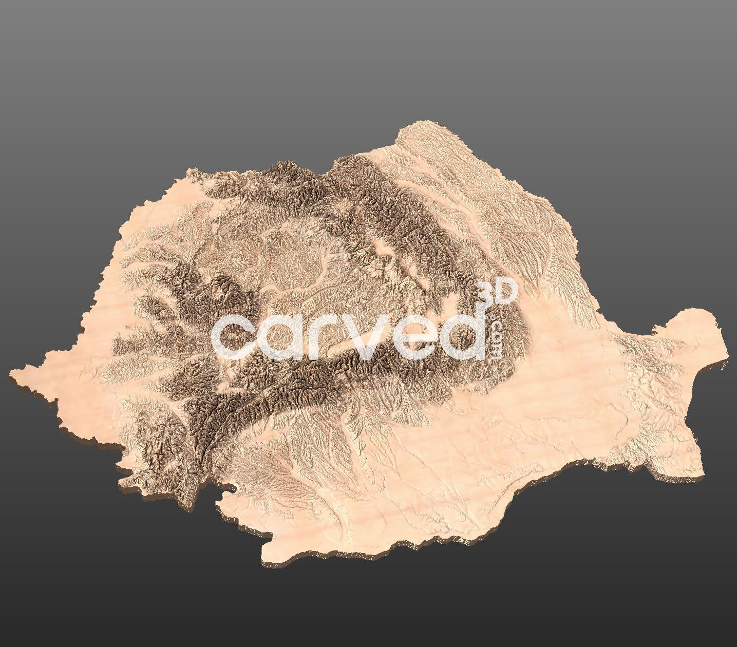 Romania topographical 3D STL High Quality HD model