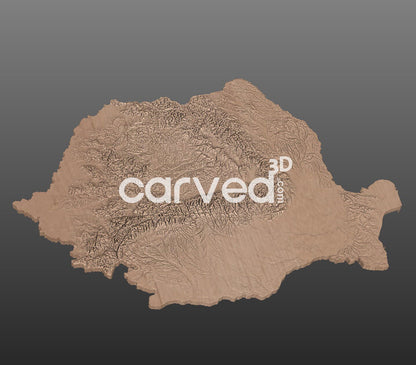 Romania topographical 3D STL High Quality HD model