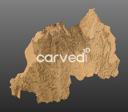 Rwanda topographical 3D STL High Quality HD model