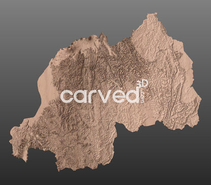 Rwanda topographical 3D STL High Quality HD model