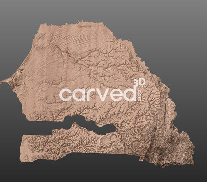 Senegal topographical 3D STL High Quality HD model