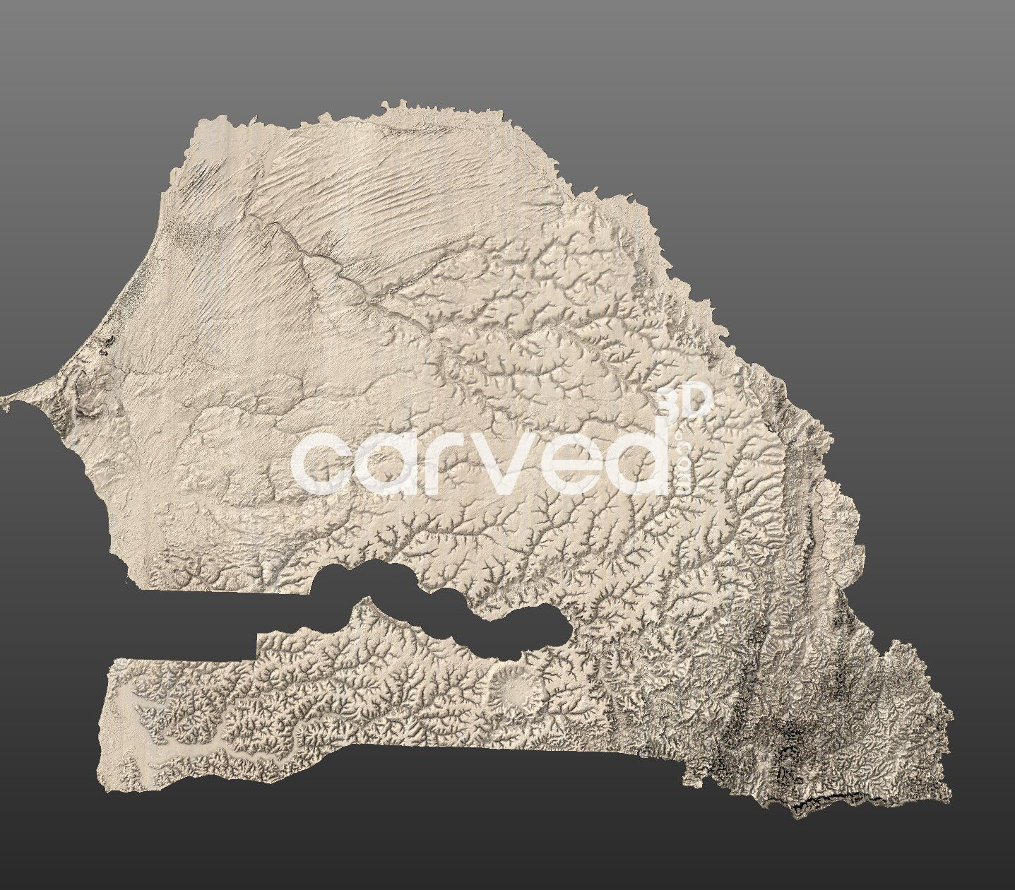 Senegal topographical 3D STL High Quality HD model