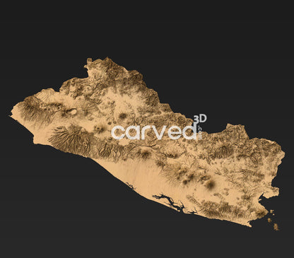 El Salvador topographical 3D STL High Quality HD model