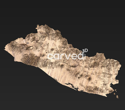 El Salvador topographical 3D STL High Quality HD model