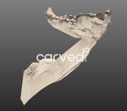 Somalia topographical 3D STL High Quality HD model