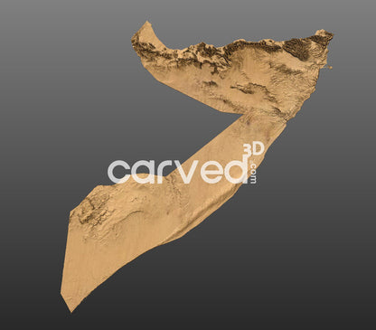 Somalia topographical 3D STL High Quality HD model