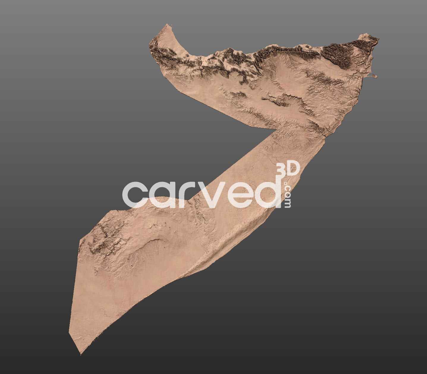 Somalia topographical 3D STL High Quality HD model