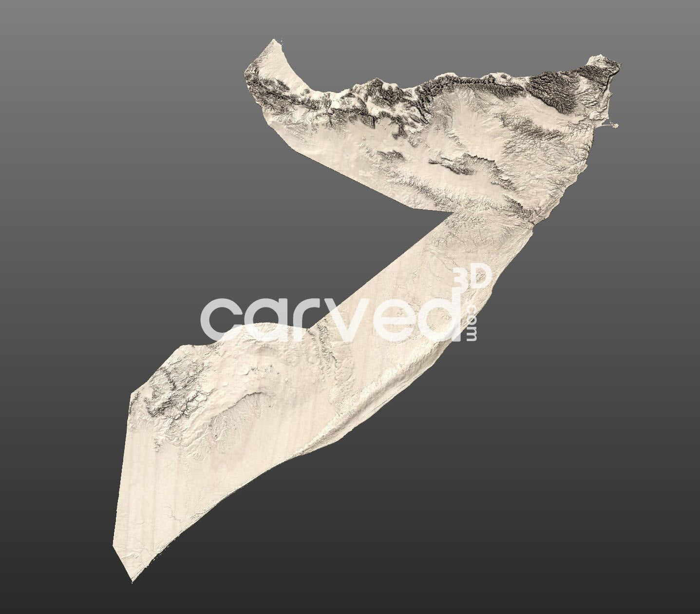 Somalia topographical 3D STL High Quality HD model