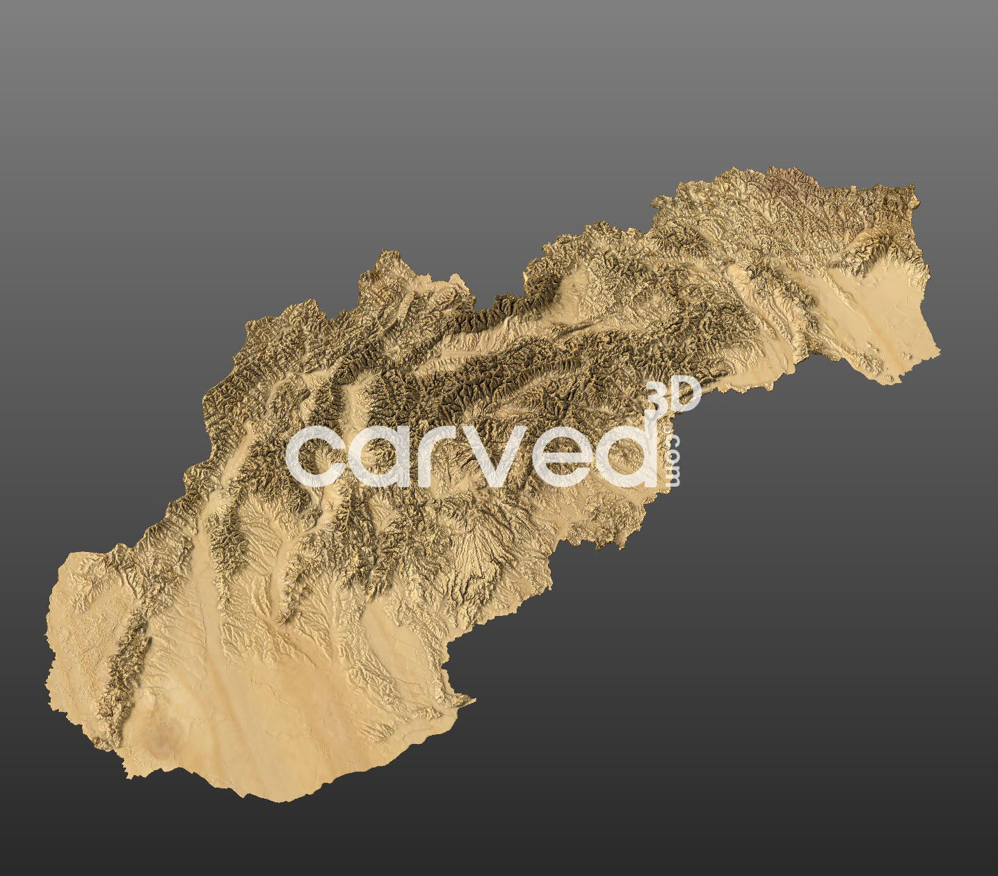 Slovakia topographical 3D STL High Quality HD model