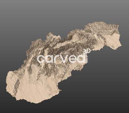 Slovakia topographical 3D STL High Quality HD model