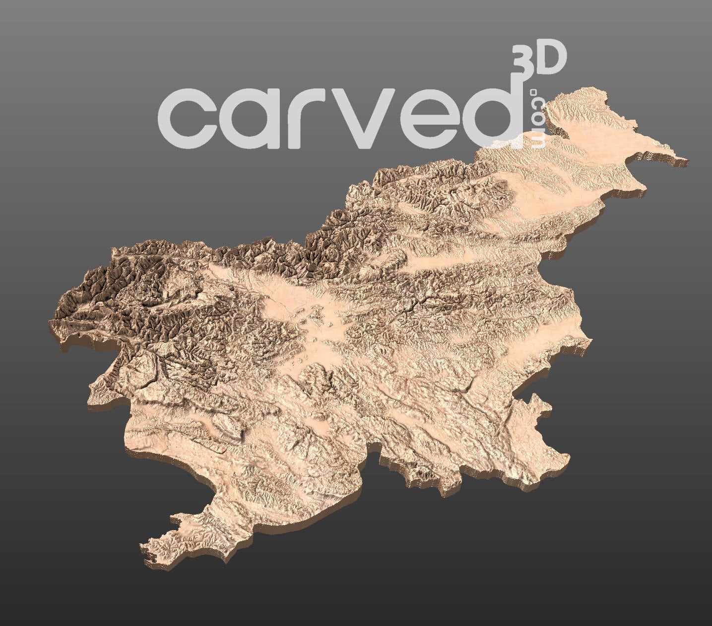 Slovenia | CNC topographical 3D STL High Quality HD model