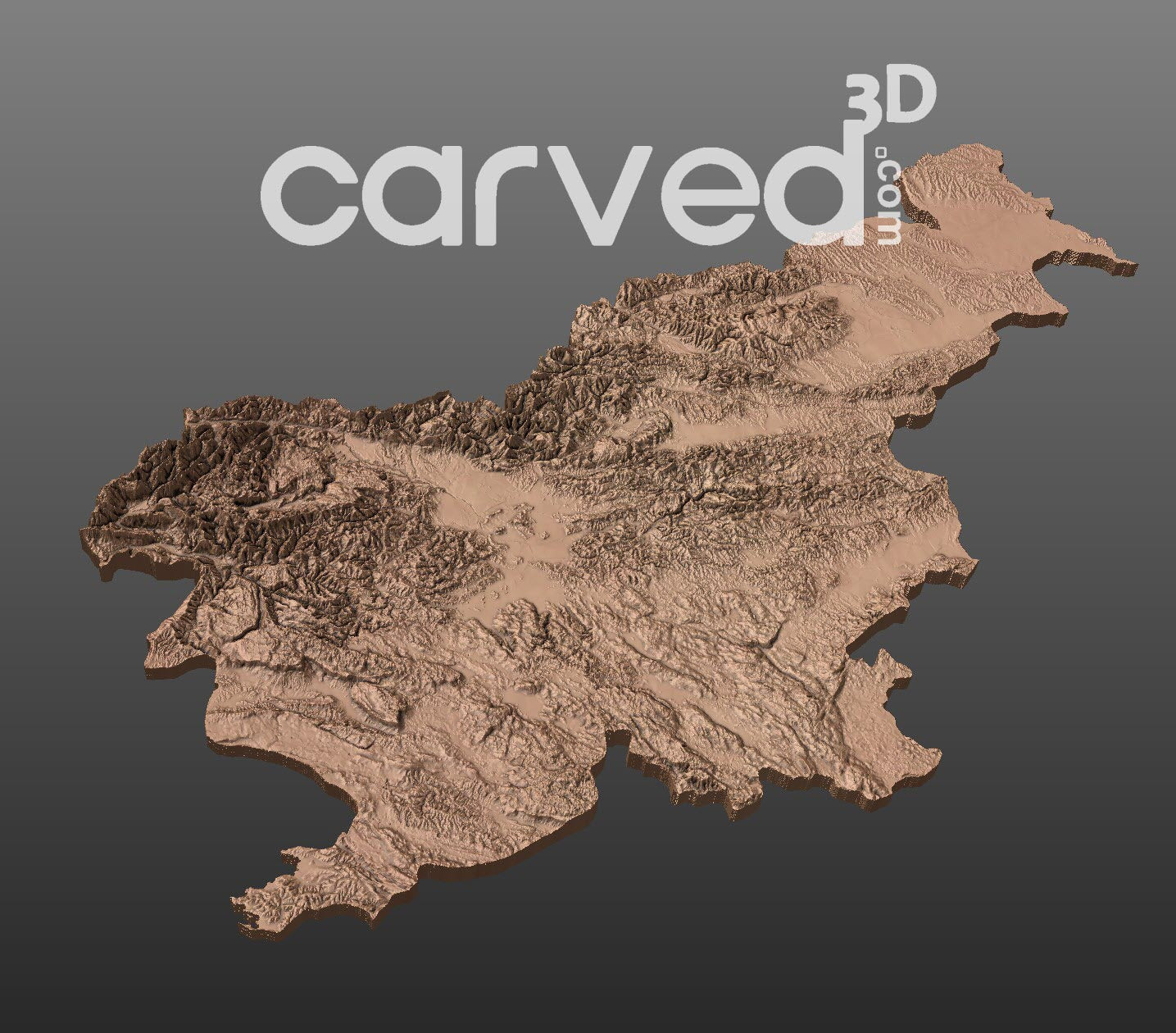 Slovenia | CNC topographical 3D STL High Quality HD model