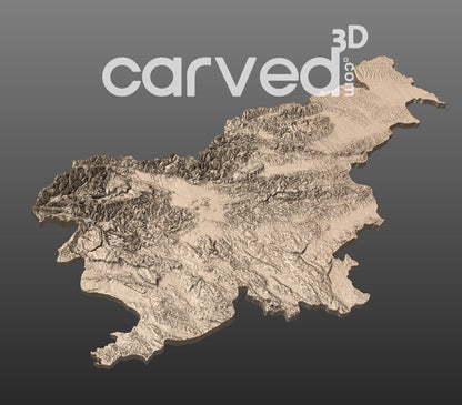 Slovenia | CNC topographical 3D STL High Quality HD model