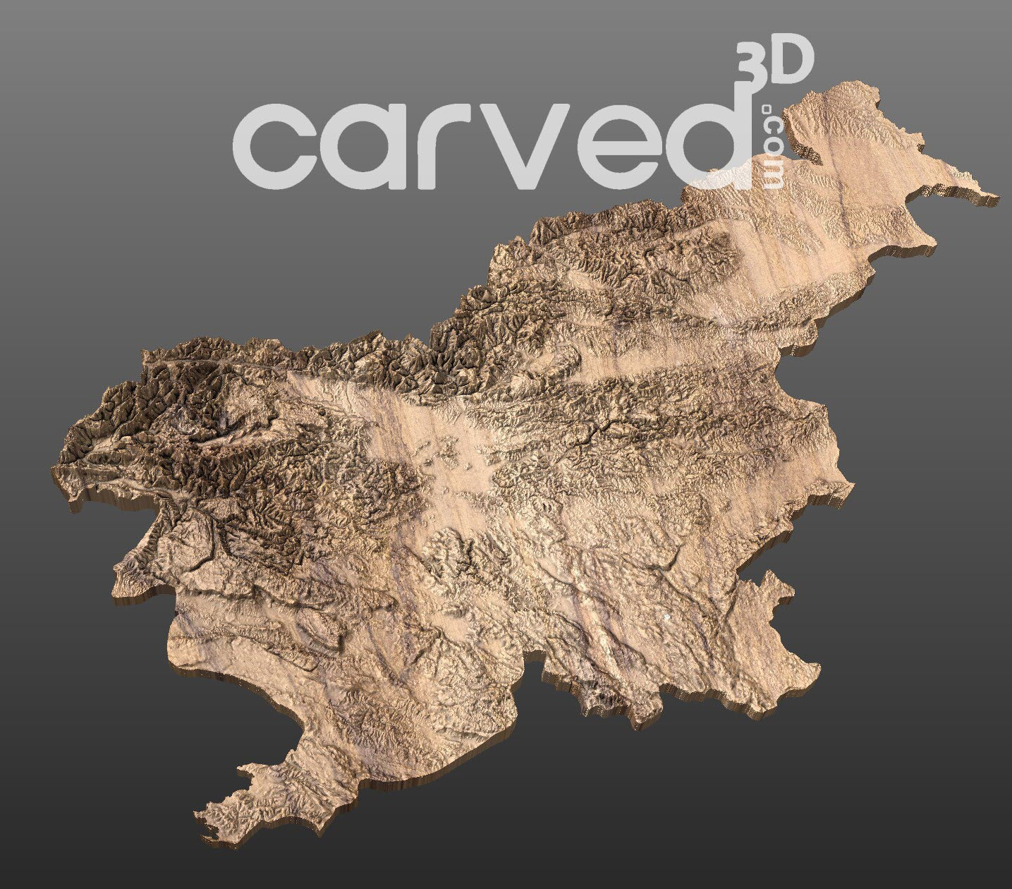 Slovenia | CNC topographical 3D STL High Quality HD model