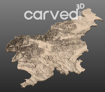 Slovenia | CNC topographical 3D STL High Quality HD model