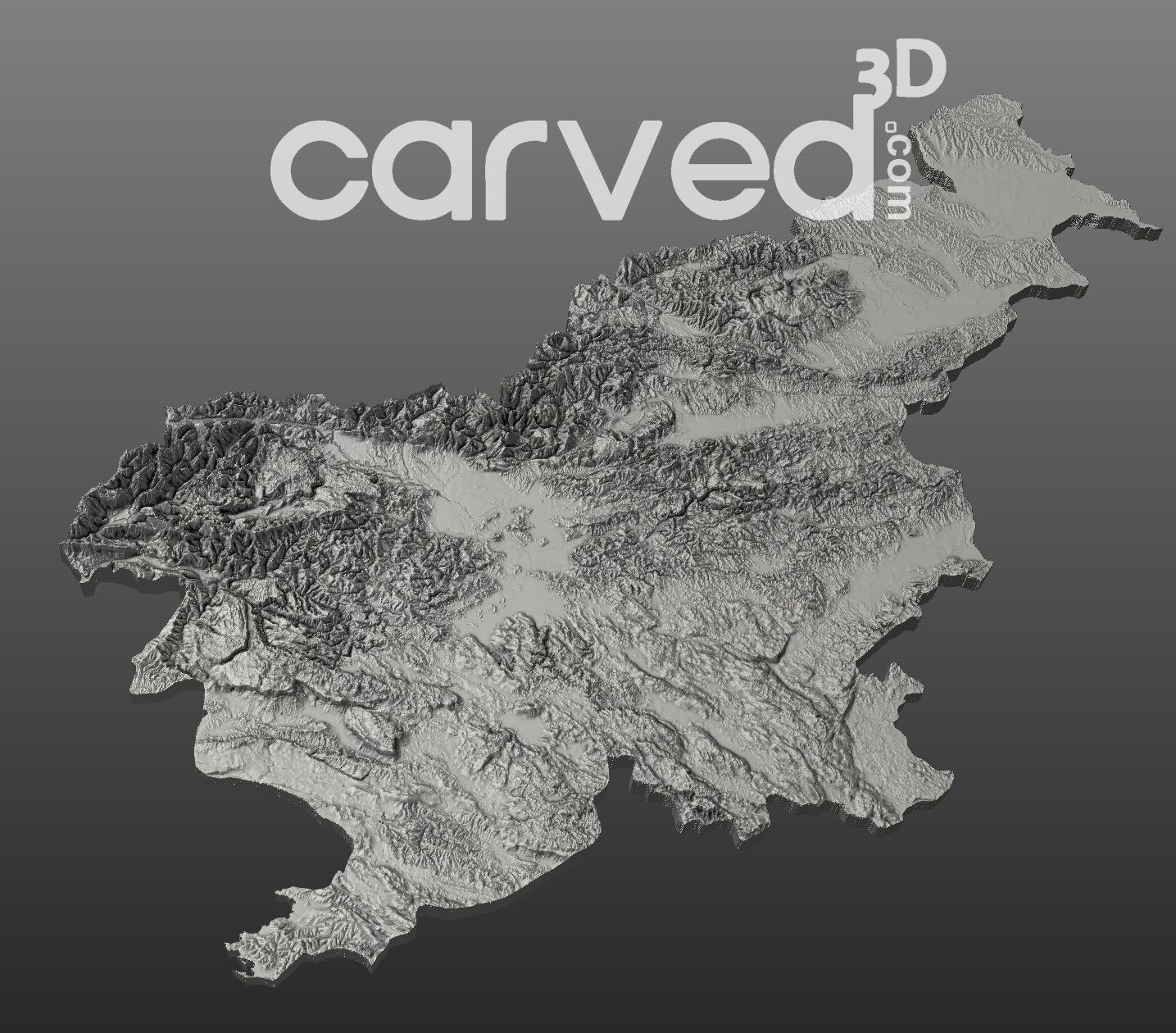 Slovenia | CNC topographical 3D STL High Quality HD model