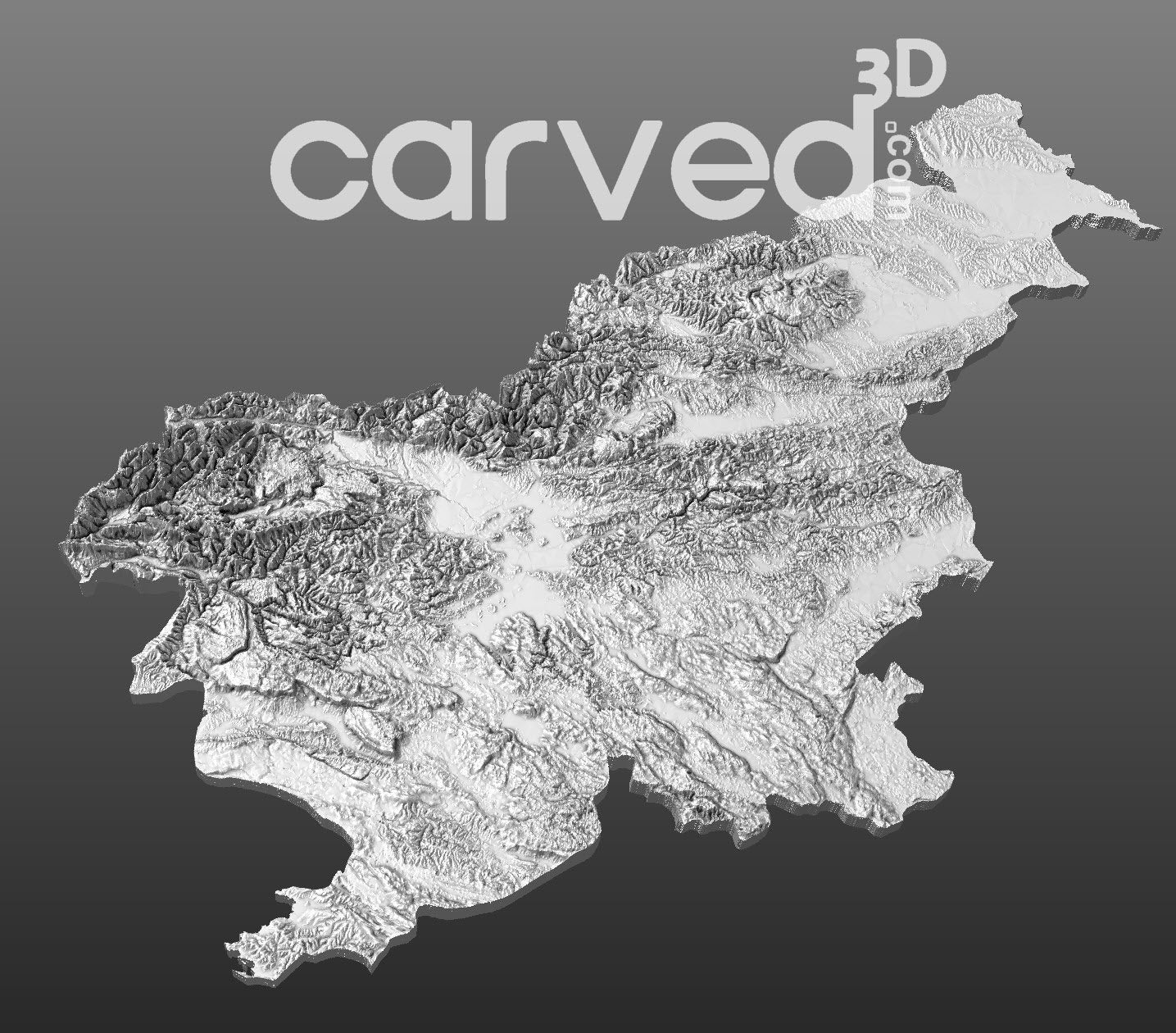 Slovenia | CNC topographical 3D STL High Quality HD model