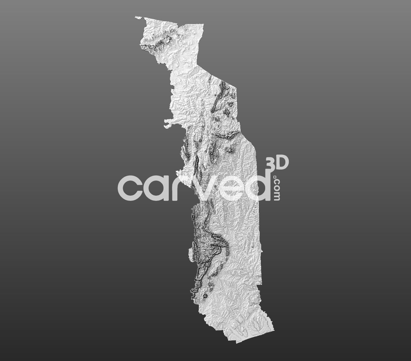 Togo | CNC 3D Map STL High Quality topographical HD model