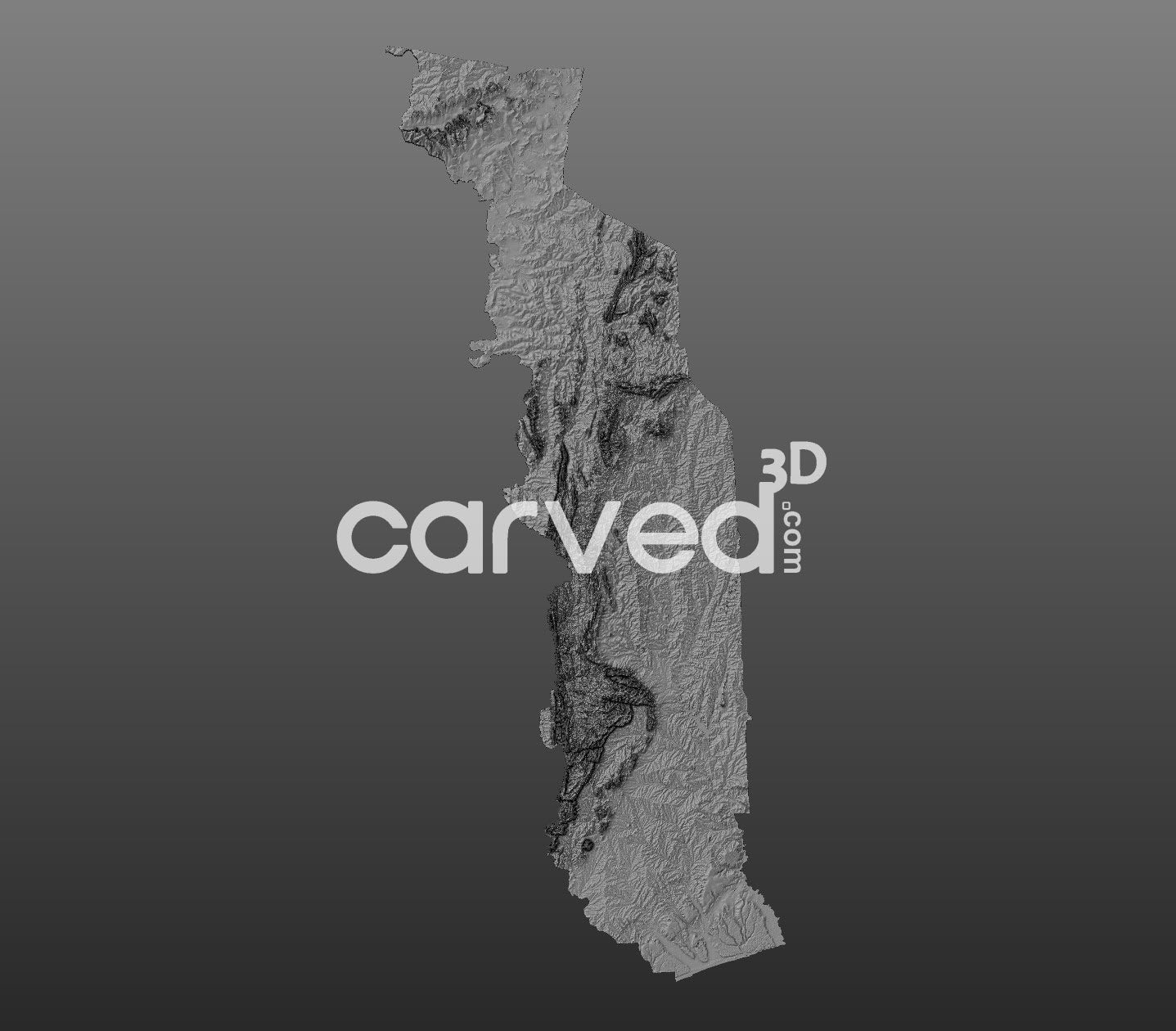 Togo | CNC 3D Map STL High Quality topographical HD model