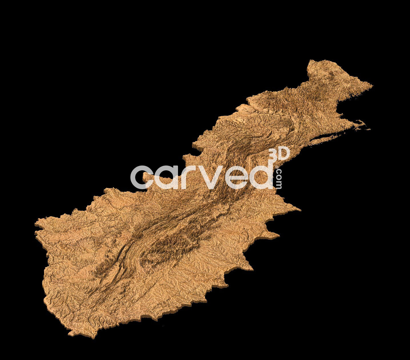 Appalachian Trail | CNC Topographical 3D model High Quality HD STL