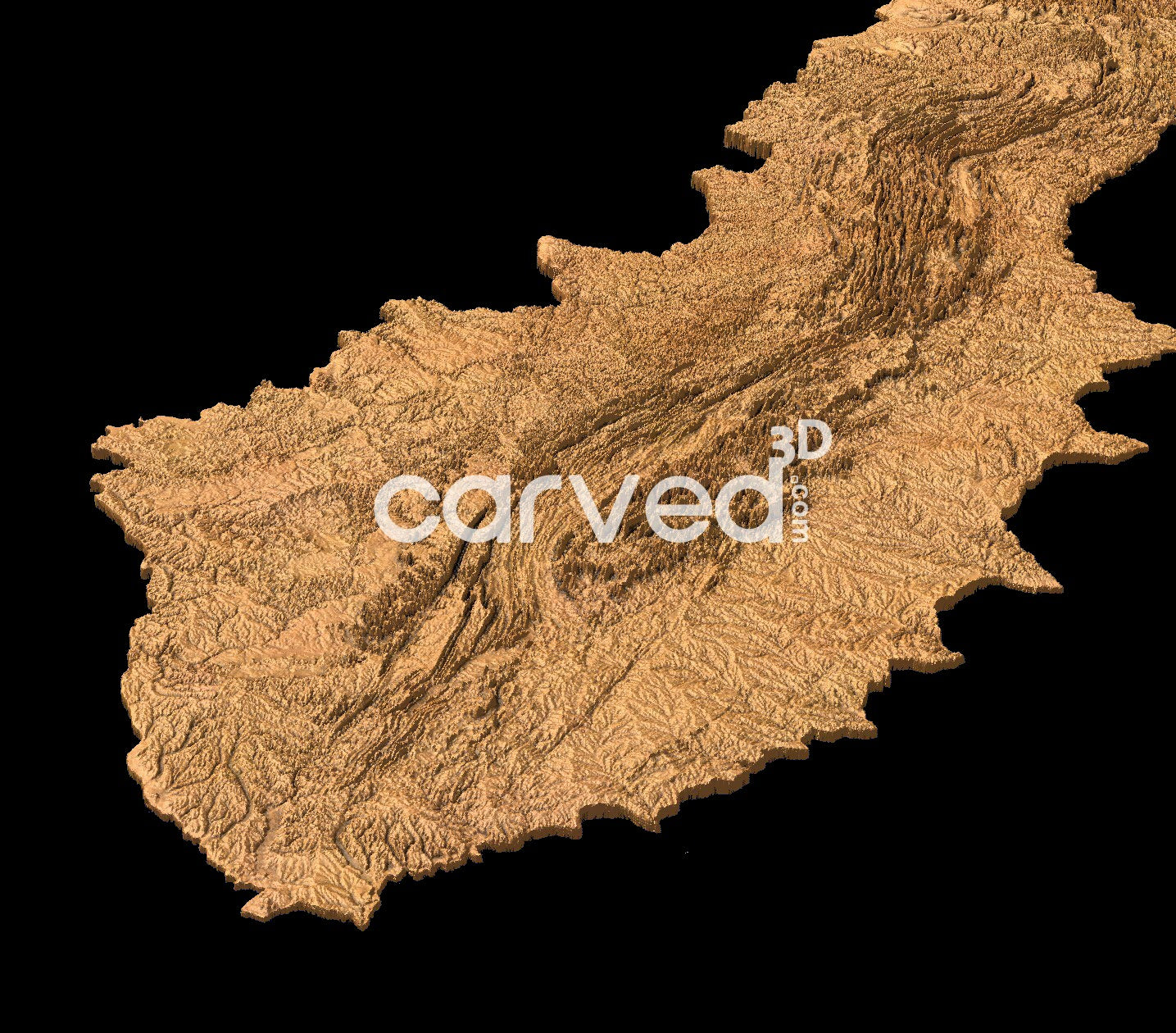 Appalachian Trail | CNC Topographical 3D model High Quality HD STL